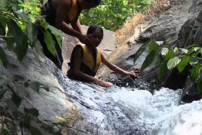 Aling-aling Waterfall tours - Stop 1: Aling-Aling Waterfall, the swimming and slide stop