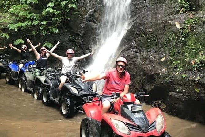 Bali ATV Bike Cave and waterfall with hotel Pick Up And Lunch - Lunch Buffet and the Shower Kit That Makes This Tour Feel Complete