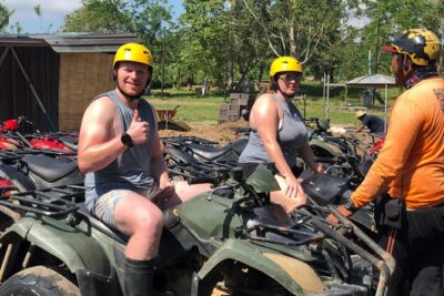 Bali Atv Quad Bike Through Tunnel and Waterfall - The quad bikes and safety gear: what feels solid, what you should still do