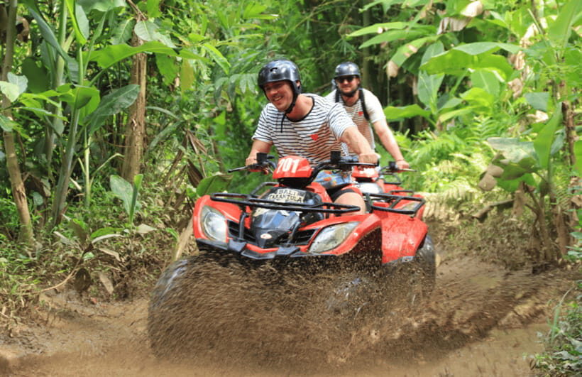 Bali: ATV Quad Bike Through Waterfall and Tunnel - Waterfall break plus muddy photos: how to handle the mess