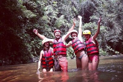 Bali ATV Rafting And Ubud Waterfall Private Tour - ATV through rice fields: instructors, muddy paths, and tandem setup