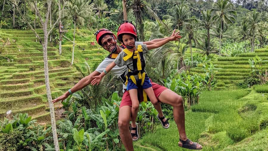 Bali: ATV Rafting Zipline Swing &Sky Bike in Ubud Rice Field - Swing and skybike: the two photo moments (and the skills to match)