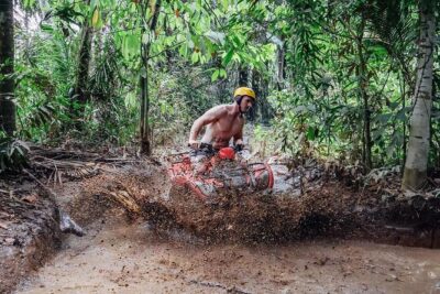 Bali ATV Ride tour Ubud - The ride plan: jungle, rice fields, river, waterfall, and a tunnel