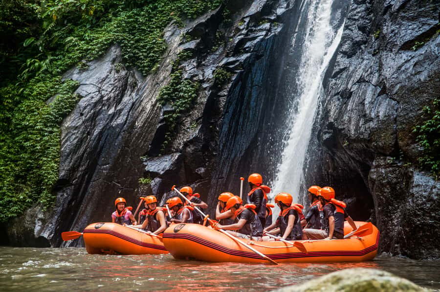 Bali: Ayung River Guided Rafting Adventure with Lunch - The start at Ayung Valley: briefing, changing, and those steps