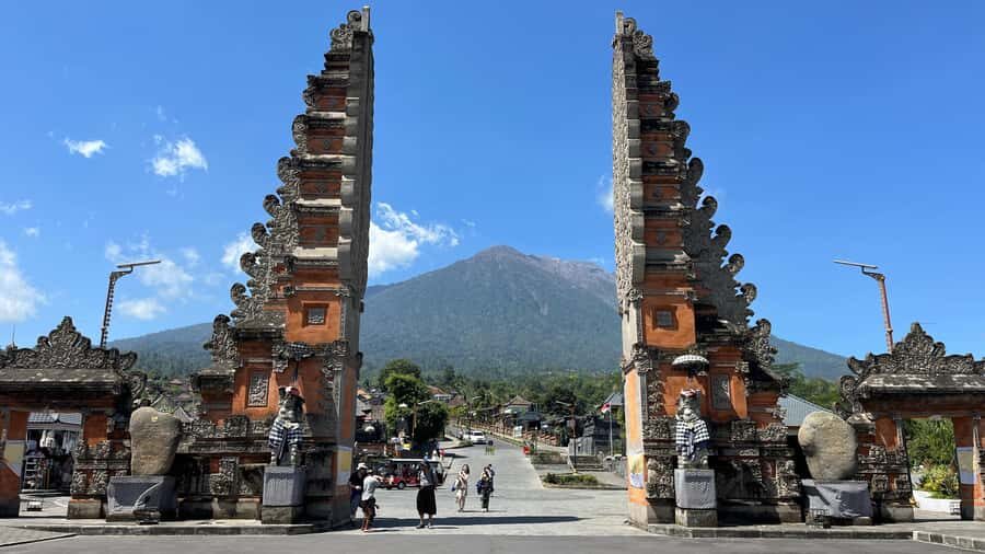 Bali: Besakih temple, Tukad Cepung waterfall, Penglipuran - Penglipuran Village near Bangli: clean streets, living tradition