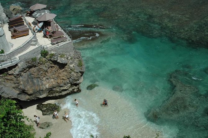Bali Famous Beach, Kecak Dance, Uluwatu Temple, Sunset, Dinner - Entering The Beach Parts: Padang Padang and Suluban Cliffs