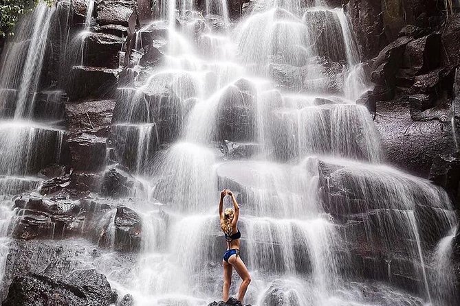 Bali Full Day Tour | Individual Route in Bali | Bali Guide | Free Wi-Fi - Midday nature: Tegenungan Waterfall and Lake Batur’s volcano-and-crater views