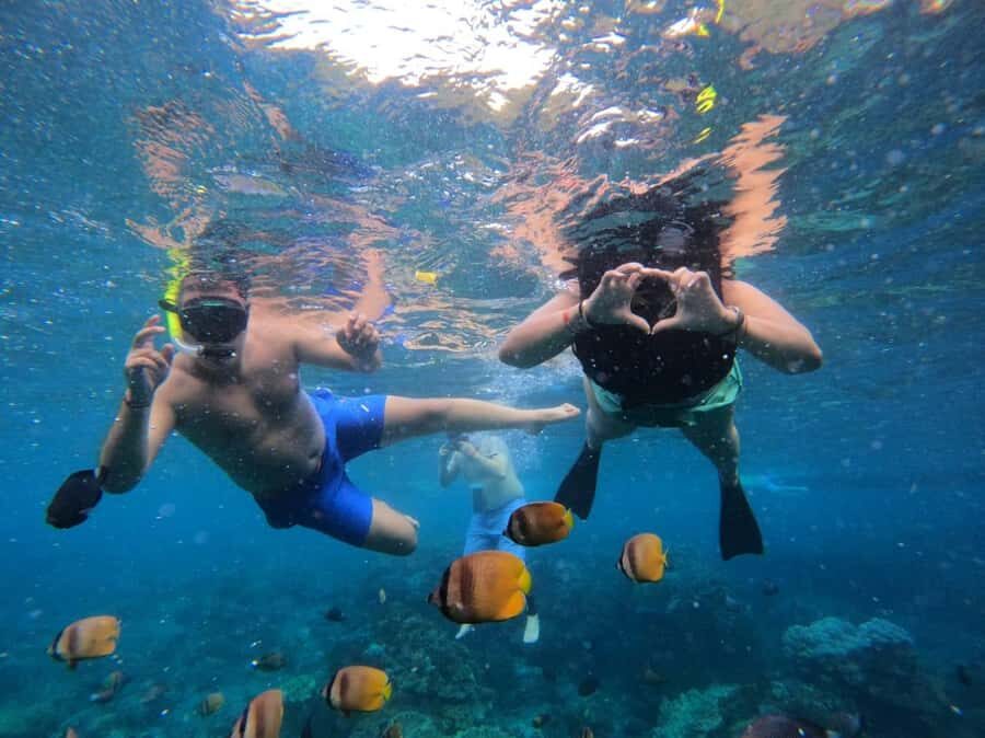 Bali Full Day Trip Fishing, Snorkeling,Eat in Candidasa - Snorkeling at Blue Lagoon Beach: your first reef hour