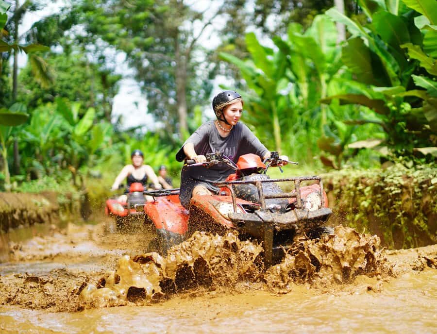 Bali: Gorilla Cave Quad Bike Tour & Cretya Infinity Pool - Key highlights you’ll feel fast