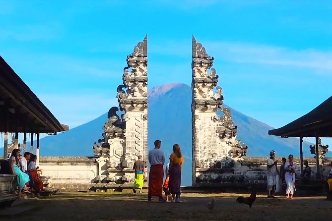 Bali Instagram Tour: Lempuyang Temple, Tirta Gangga and Tukad Cepung Waterfall - Lempuyang Temple: huge gates, temple steps, and the Mount Agung look
