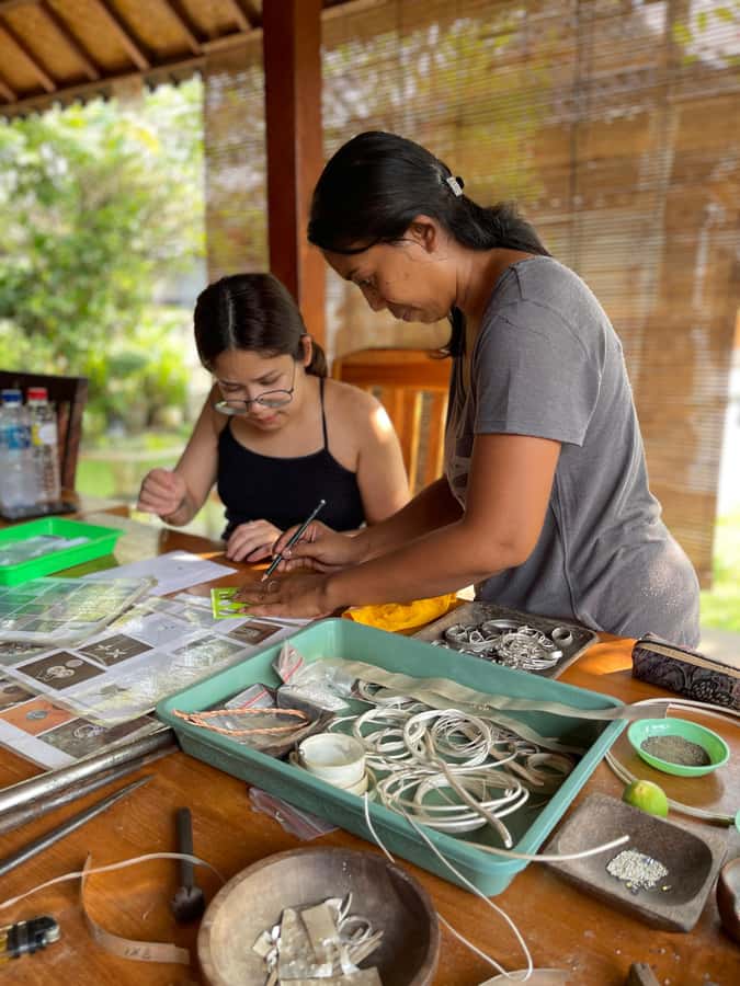 Bali Jewelery Silver Making class with Own Design - Celuk and Lantangidung: why this Bali silver class feels different
