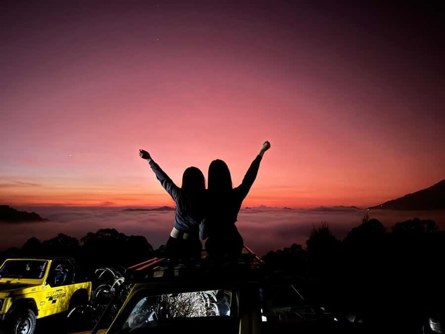 Bali: Mt Batur Jeep Sunrise & Taman Sari Waterfall Tour - First light from Mount Batur: why this sunrise setup works