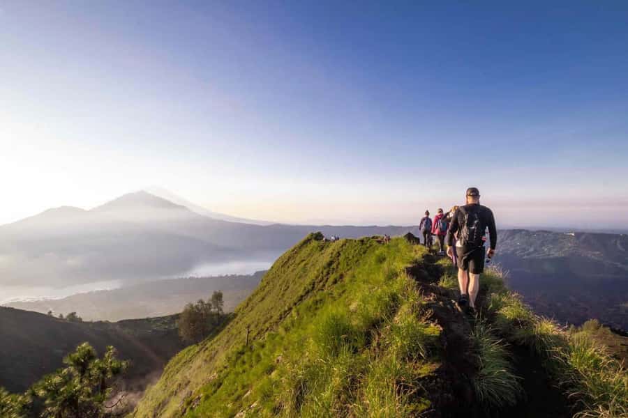 Bali: Mt Batur Sunrise Trek & Taman Sari Waterfall Adventure - Descending from Batur: where your legs will notice the effort