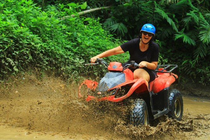 Bali Quad bike ATV passing through Waterfall, Cave & Rice fields - The Ride Itself: Waterfall, Cave, River, Jungle Paths, Rice Fields