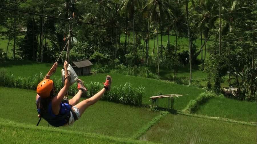 Bali Rafting: River Rafting with Zipline Down to the River - Telaga Waja River in Bali: fast currents, real rapids, solid nature views