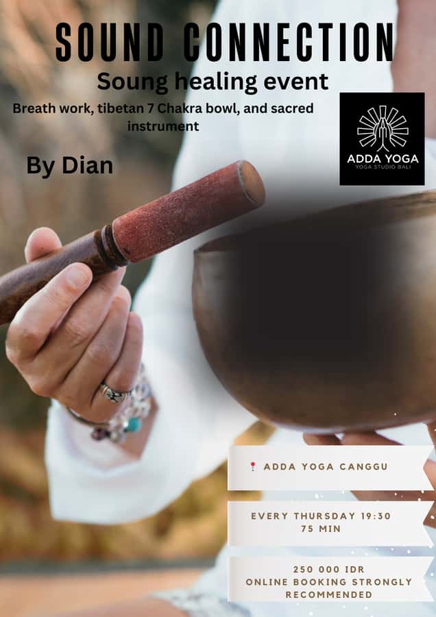 Bali : Tibetan sound healing connection at ADDA YOGA - Tibetan 7-Chakra Sound Bath: what you’re actually paying for