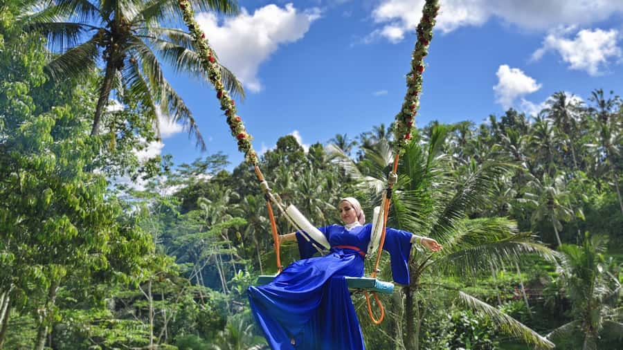Bali: Ubud Swing, Zipline, SkyBike in a Private Rice Terrace - Sky Bike / Air Bike: pedal effort with overhead views