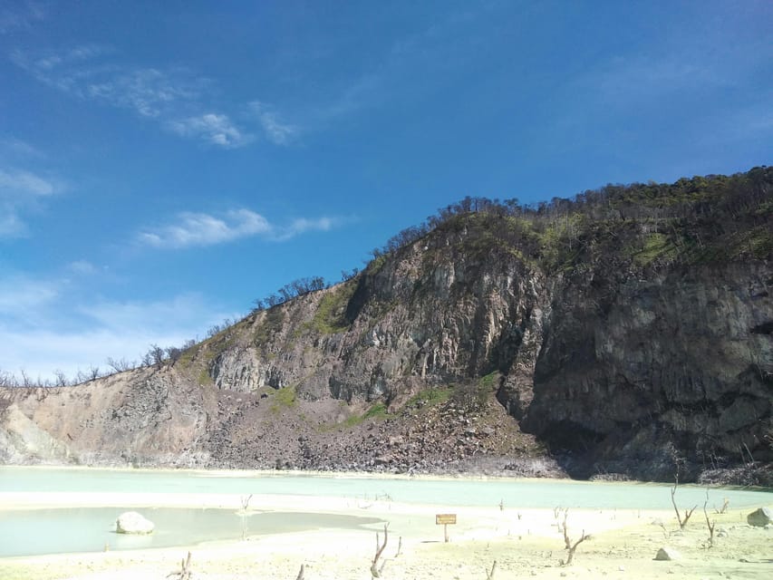 Bandung: White Crater Volcano Guided Day Trip - Natural hot spring swim with mountain views