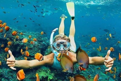 Blue Lagoon Snorkeling with Lunch and Waterfall in Ubud - Blue Lagoon Snorkeling at Ceningan: Gear, Boat Transfers, and Real Time in the Water