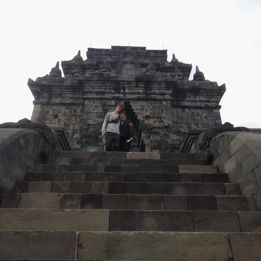 Borobudur sunrise in Stumbu Hill, Chicken Church, Borobudur - Early Pickup, Motorbike Style, and the Big Question: Is This Comfortable?