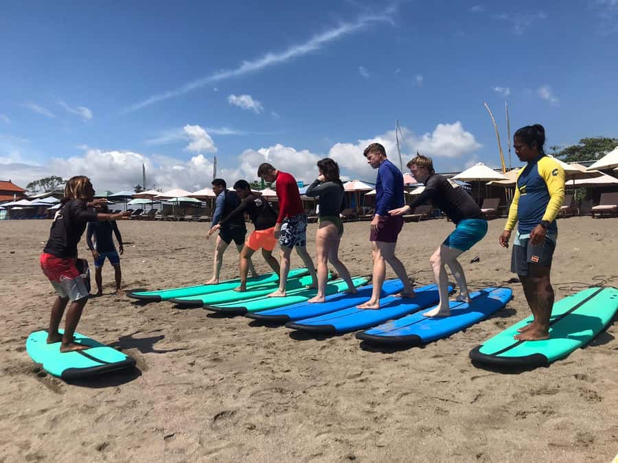 Canggu: 2-Hour Surf Course - The 30-Minute Dry Session: How Beginners Get Standing Fast
