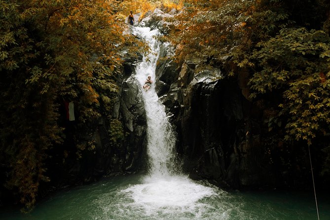 Cliff Jumping and Sliding at Aling Aling Waterfall - Rice terrace hike and a home fruit tasting stop