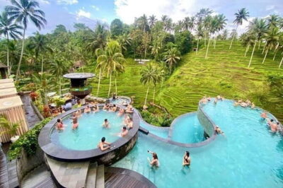 CRETYA UBUD Infinity Pool+ ATV RIDE with Gorilla Cave +lunch. - Cretya Ubud infinity pool: the view is the reward