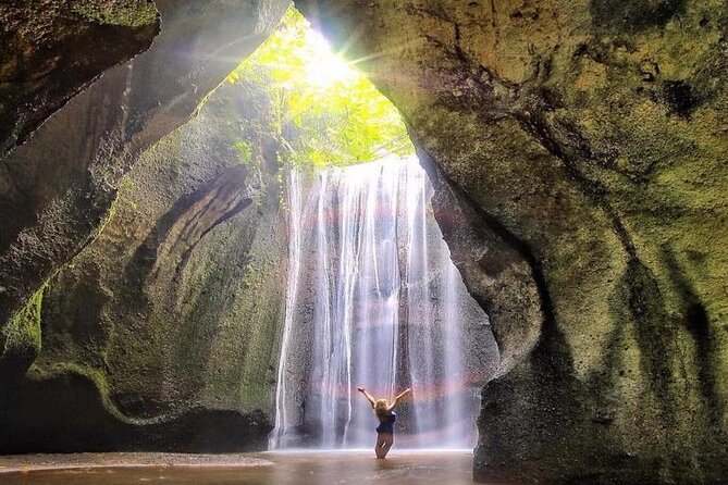 Discover the best waterfalls in Ubud and rice terraces tour - Sacred Monkey Forest Sanctuary: mossy jungle and long-tailed macaques