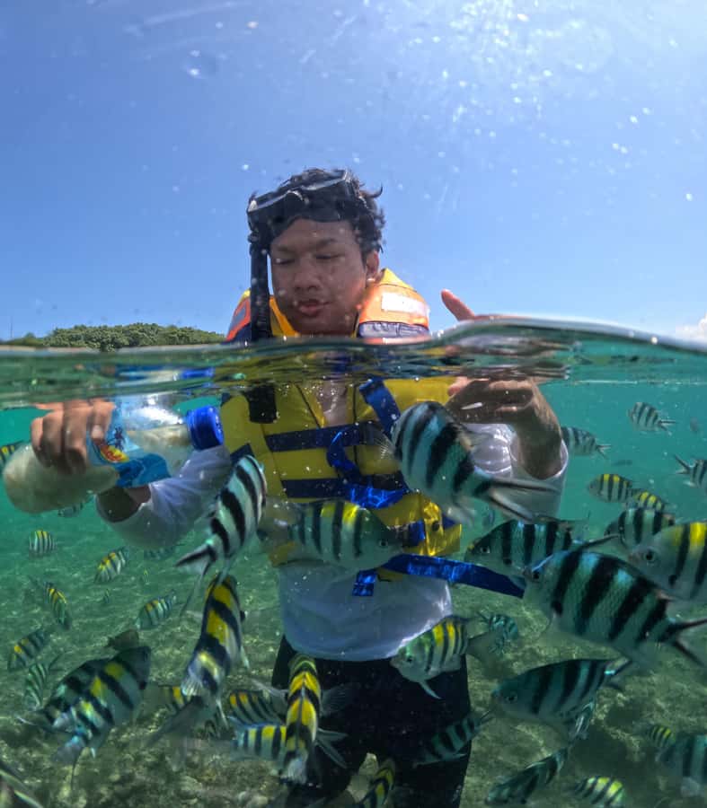 Explore and snorkeling Gili Nanggu Secret Island - Gear Check, Briefing, And Shallow Snorkeling In Front Of Gili Nanggu