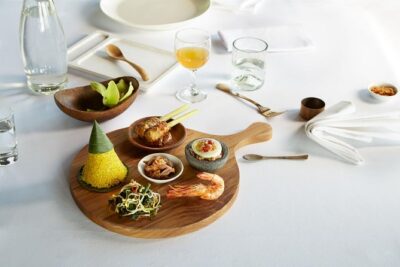 Forest Dining at Tree Deck overlooking lush valley of Ubud - The 6 Courses: How the Menu Choice Works for Different Diets
