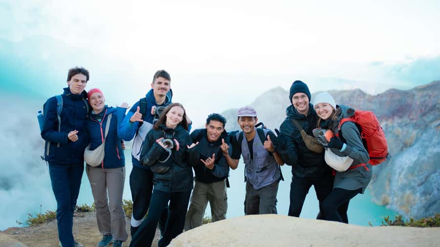 From Bali: Ijen Crater Overnight Volcano Trip with Sunrise - Crater floor at dawn: bluefire, sulfur miners, and the acid lake