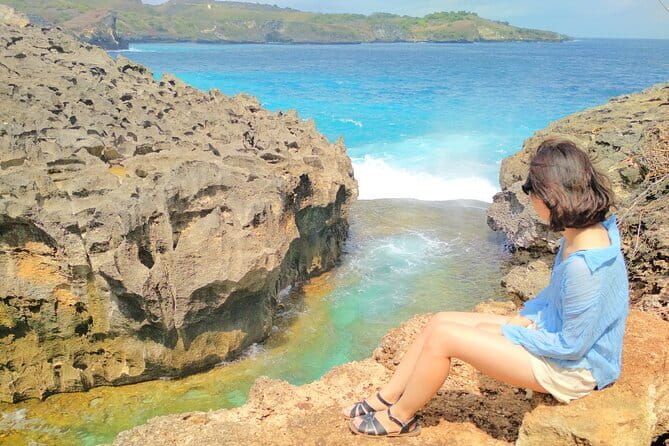 From Bali Nusa Penida Combination East and West Private Tour - West side cliff hits: Broken Beach, Angel’s Billabong, and Kelingking