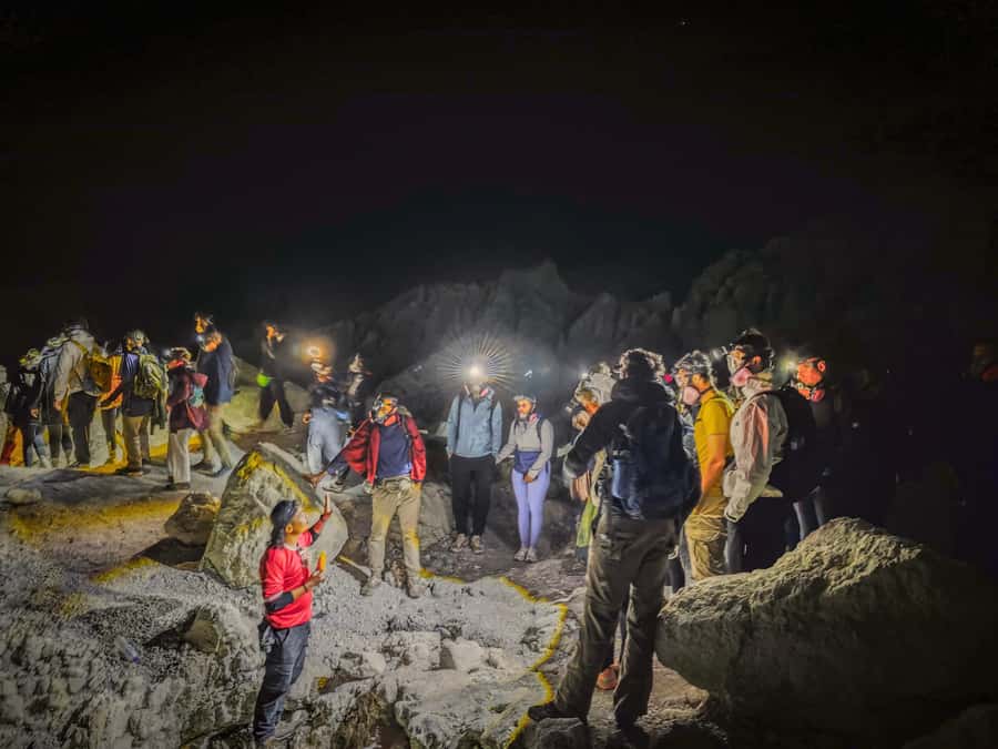 From Banyuwangi/Ketapang Harbor: Ijen Blue Fire with options - Sulfur miners in action: seeing the human side of the crater