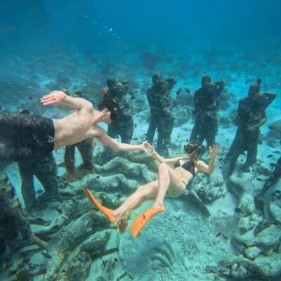 From Gili Trawangan: Gili Islands Snorkeling Boat Tour - The Nest underwater sculptures: art you swim right by