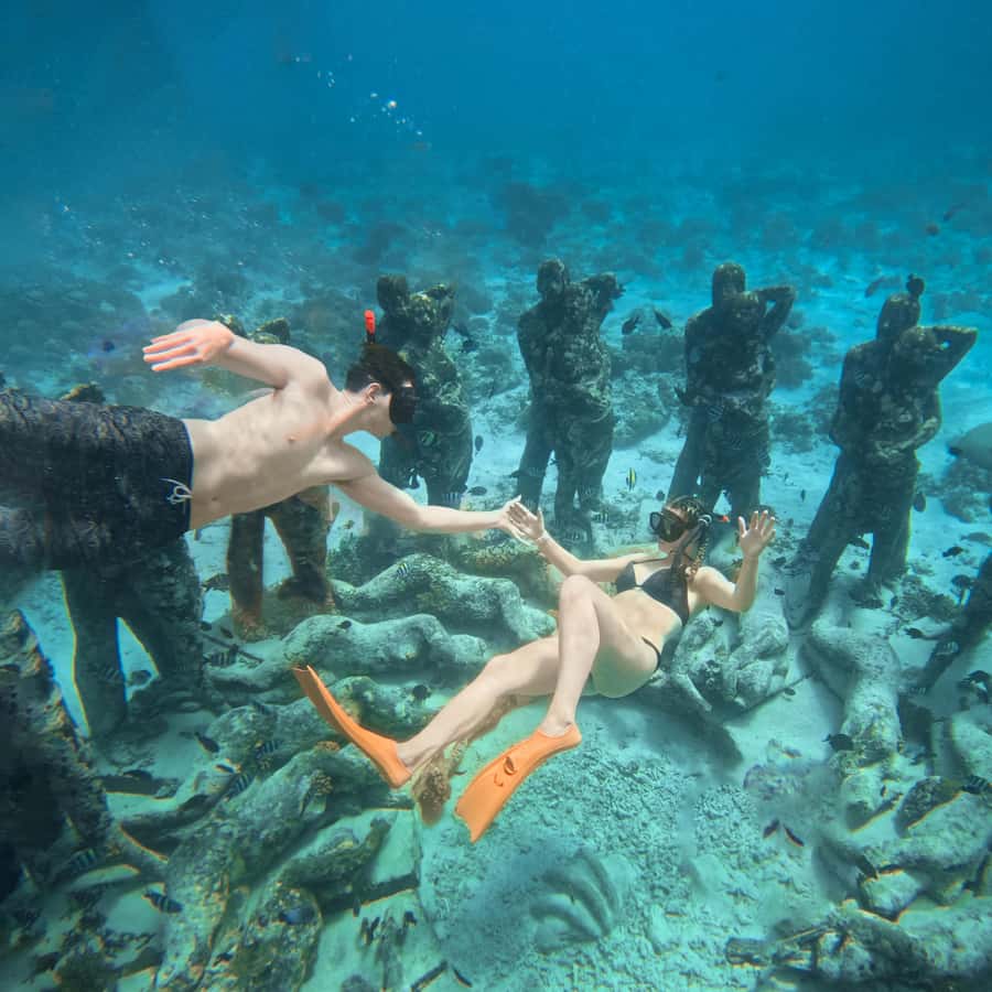 From Gili Trawangan: Gili Islands Snorkeling Boat Tour - The Nest underwater sculptures: art you swim right by