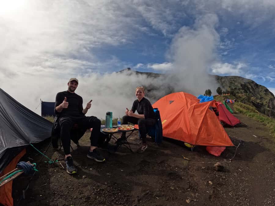 From Senaru: Mount Rinjani 2-Day Trek to Summit - Day 1 Climb to Pelawangan Sembalun: Posts, Lunch, and a Crater Rim Night