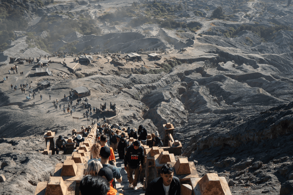 From Surabaya or Malang : Mount Bromo Sunrise Guided Tour - The climb to Mount Bromo crater rim: where effort turns into reward