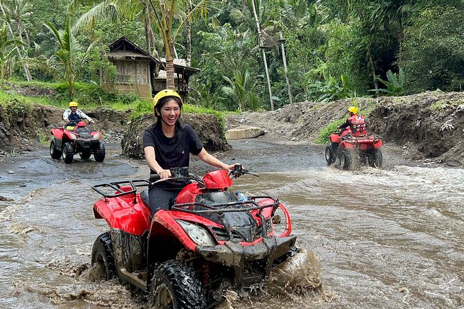 Full day Bali Adventure with Quad Bike and River Tubing - Lunch break and gear reset with showers and lockers