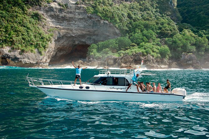 Full Day Land and Sea Tour to Nusa Penida with 4 Snorkeling Spots - Broken Beach and Angel Billabong: Quick Icon Pass-By Views