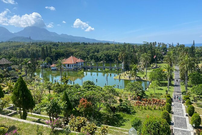 Full Day Private Tour East Bali Sightseeing - All Inclusive - Taman Ujung Water Palace: pools, architecture, and Mount Agung in the backdrop