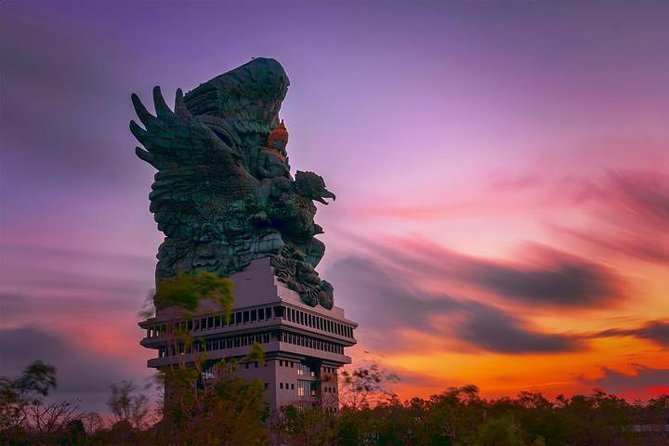 Garuda Wisnu Statue & Uluwatu Sunset, Kecak Fire Dance Tour - Uluwatu Temple on a cliff: sarongs, shrine steps, and monkeys