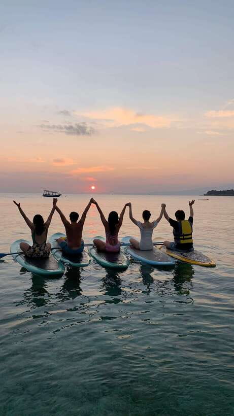 gili sunrise Stand-up paddle boarding or kayaking (droneshot - Key highlights you’ll feel immediately