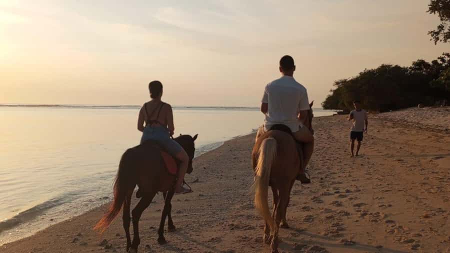 Gili Trawangan: Horse Riding on the Beach - What the 30 to 60 minutes on the beach actually looks like
