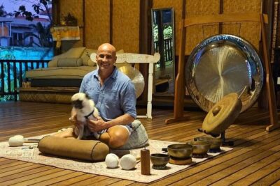 Gong Sound Healing on Nusa Lembongan, Bali - The Sound Setup: 110 cm Gong, Smaller Gongs, Himalayan Bowls