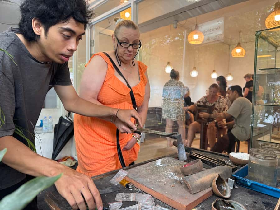 Kuta Bali Jewelry Making Class, With 7 grams of Pure Silver - Materials and Upgrades: Extra Silver, Gemstones, 24K Gold Plating