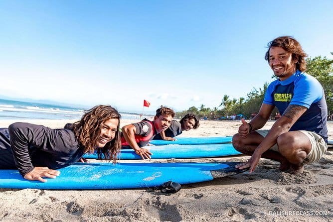Kuta Beach Bali, 1 on 1 Surfing Lesson Orange Surf Bali - Included gear that actually matters (rash guard, zinc, surfboard, photo)