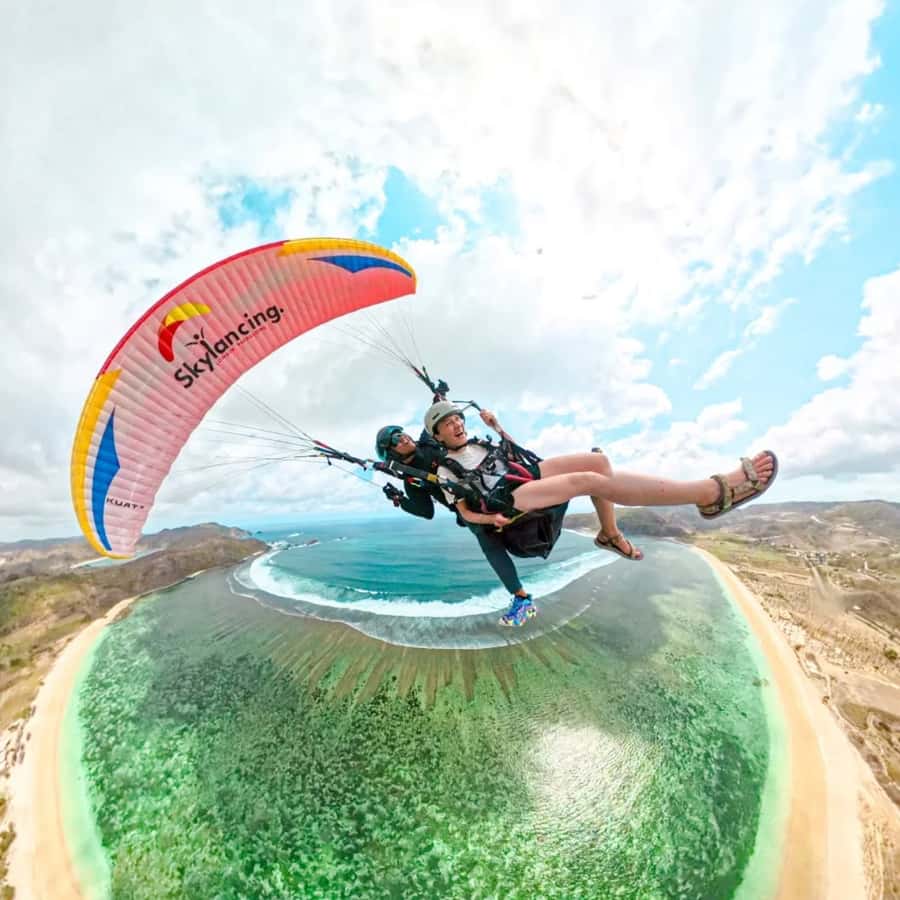 Lombok : Tandem Paragliding With Pilot, Cave & Village - Tandem Paragliding Over Lombok: What 200 Meters Feels Like