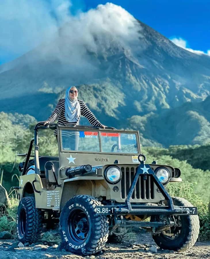Merapi volcano sunrise with 4wd jeep and step on cold lava - Merapi Museum: Where Volcano History Feels Real