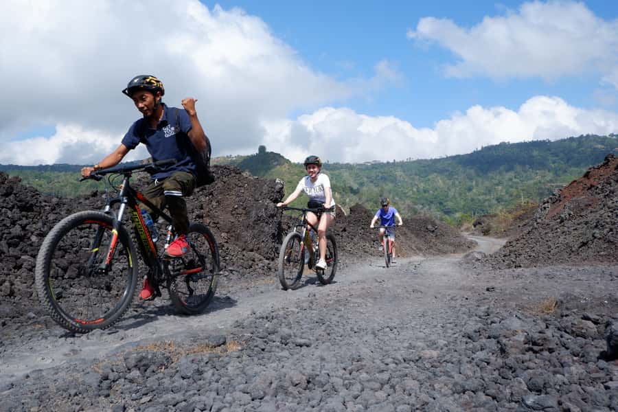 Mount Batur: Black Lava Cycling Tour w/ Natural Hot Spring - Toya Bungkah Views: Fresh Air and Lake Batur Energy