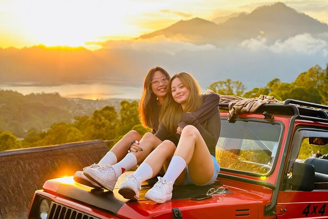 Mount Batur Jeep Sunrise by 4WD with Breakfast - Batur Natural Hotspring and Picheaven Bali Swing: two fun breaks